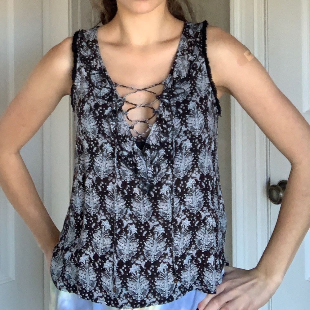 Lace up top